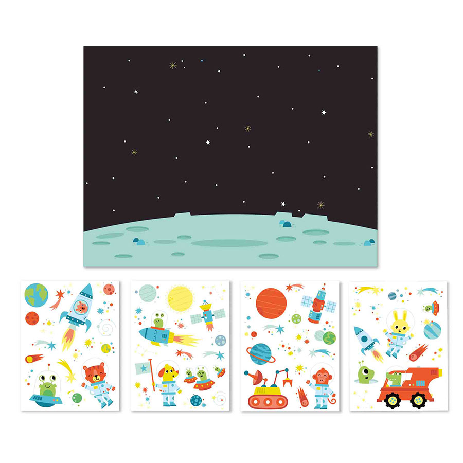 Stickerspel Ruimtereis 2 19376 apli stickerspel ruimte