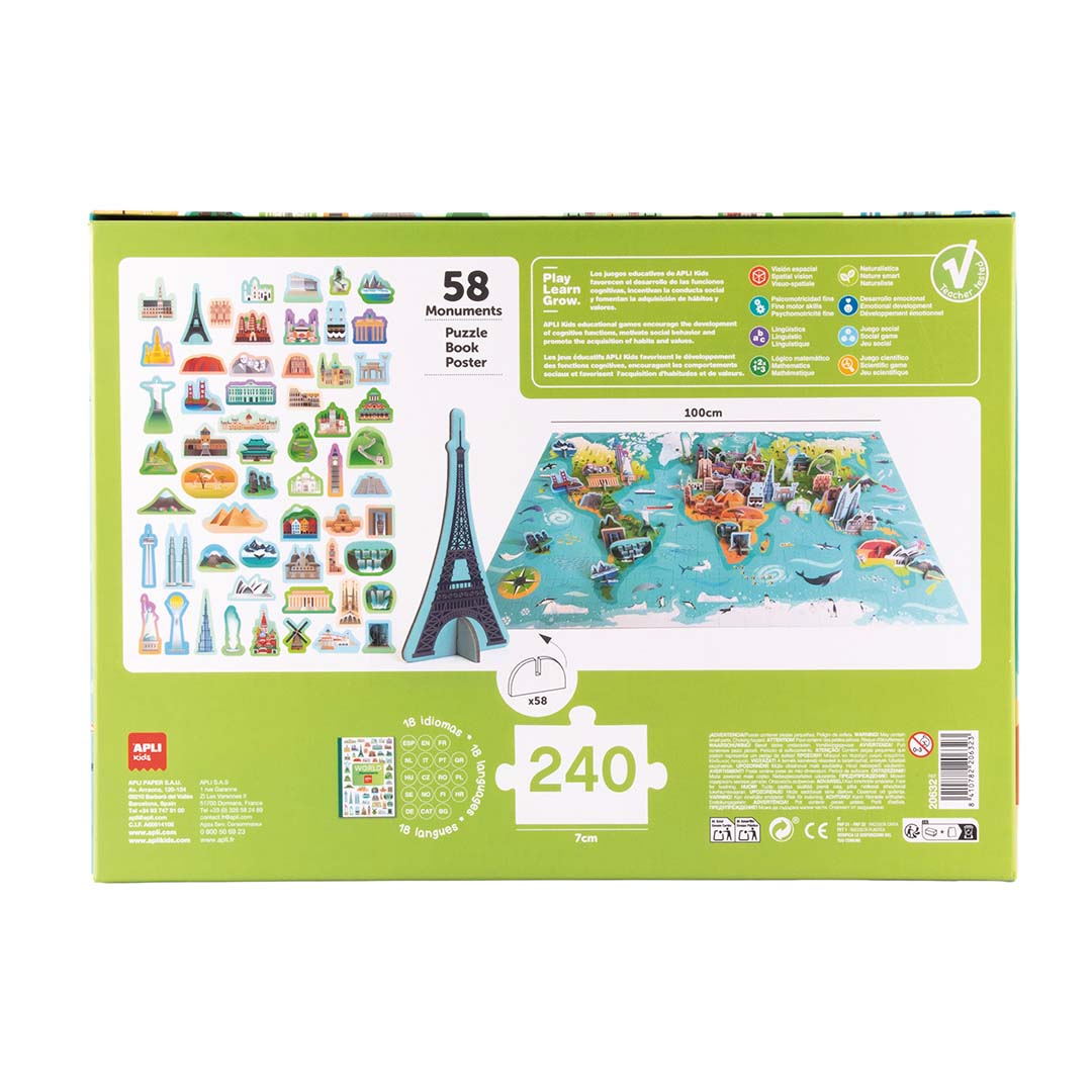 Wereldmonumenten Puzzel – De Wereld in 240 Stukjes! 1 20632 3d puzzel bezienswaardigheden